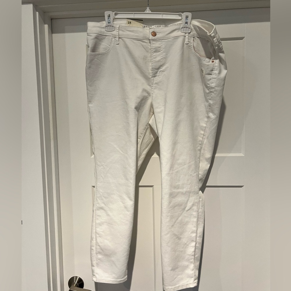 Ankle Length White Jeans